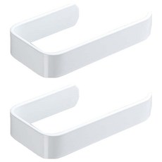 mootagonglivingmarket 飯店式免鑽孔毛巾架 16.6cm + 密封固定膠, 白色, 2個