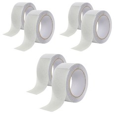 MAME 樓梯 玄關 浴室 研磨石 防滑 強力黏著膠帶 5M 白色, 6個