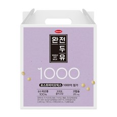 한미헬스 종이빨대 완전두유 1000, 190ml, 16개