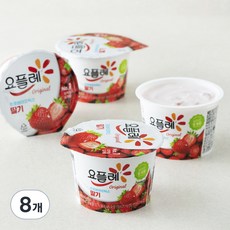 요플레 오리지널 딸기, 180g, 8개