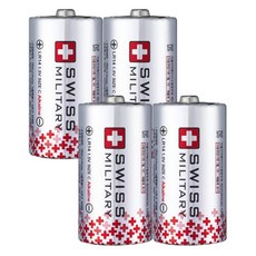 스위스밀리터리 알카라인 C형 건전지, 2개, 2개입 2개