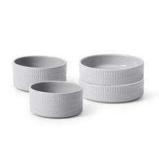 PRELUDE Martin 多功能碗 + 大號小菜碗套組, 多功能碗 2p + 小菜碗 2p, 淺灰色, 2套