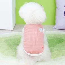 Coco studio 寵物 Shin 粉彩熊背心, 1個, 粉紅色