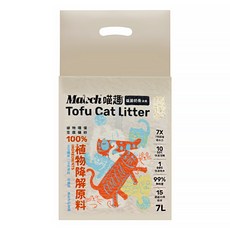 Maoch 喵趣 益菌消臭豆腐貓砂 1.5mm 2.8kg 7L, 1包, 奶香