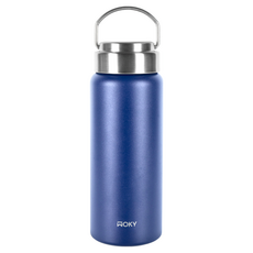 WOKY 沃廚 台灣公司貨 提手輕芯鈦瓷易潔層保溫瓶, 湛海藍, 500ml, 1個