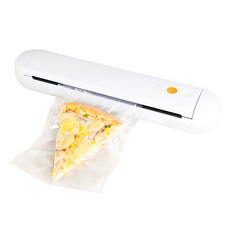 [쿠팡수입] 키체라 컴팩트 진공포장기 화이트 KIC-VS01 + 진공팩 17x25cm 5매 + 25x30cm 5매