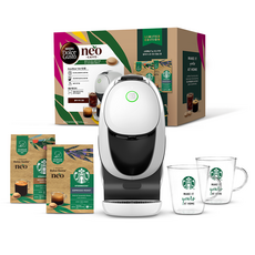 NESCAFE 雀巢咖啡 Dolce Gusto 多趣酷思 Neo 咖啡機 Starbucks At Home 星巴克家享組合, 白色, 9782-A