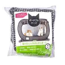 Necoichi 貓壹 外出便利寵物籠, 黑白格子, 1個