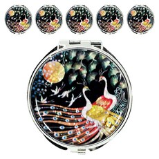 Pa&Ca Korea 高級螺鈿手持鏡, 6個, 孔雀