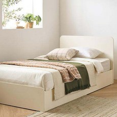 리바트 커먼베드 자녀가구 심플형 헤드 침대 일반형 프레임 단품 방문설치, 화이트 + 화이트바디