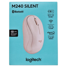 logitech 羅技 無線滑鼠 M240, MR0105, 玫瑰粉