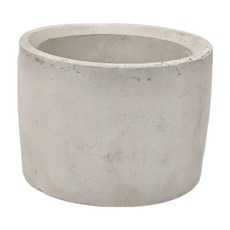 寬圓柱水泥盆, 直徑11cm x 高8.5cm, 水泥白, 1個