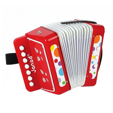 Janod 音樂好好玩 手風琴 配有7個旋律按鈕, 18.5 x 17 x 10cm, 1個