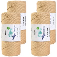 니뜨 뉴 코튼 마크라메실 150g, 4개, 04베이지