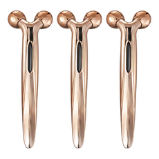 Andorse 3D緊緻V臉按摩棒 香檳玫瑰 V臉神器 臉部按摩 緊緻提拉, 3件