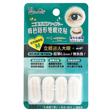 youberry 悠貝莉 膚色隱形雙眼貼 M 自然媚眼型 100對, 膚色, 1組