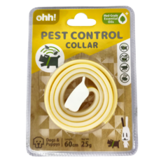 ohh 防蚤項圈 丁香佛手柑 犬適用 60cm, 黃色, 1個