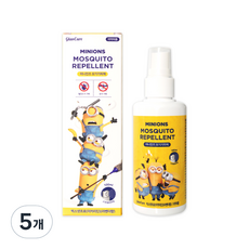 글랜큐어 미니언즈 캐릭터 스프레이 타입 모기기피제, 100ml, 5개