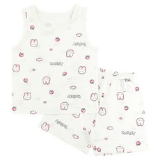 Maykids 女童用 雲朵兔子 無袖 變化布料 居家服 上下套裝