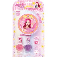 Secret Jouju 兒童明星女神防曬美甲套組, 防曬乳+2款美甲+2款戒指, 1組
