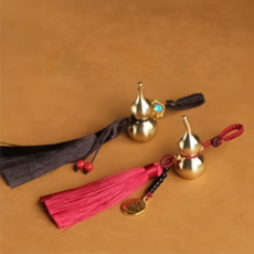 黃銅葫蘆手工編織掛飾 兩色組