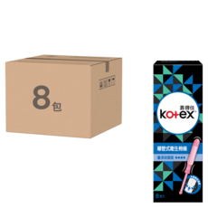 Kotex 靠得住 導管式衛生棉條 61036, 量多加強型, 16盒, 8支