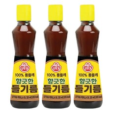 오뚜기 향긋한 들기름, 320ml, 3개