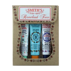 SMITH'S ROSEBUD SALVE 古典禮物紙盒組 護唇膏 3條, 玫瑰 + 薄荷玫瑰 + 柑橘玫瑰, 14.2g, 1盒