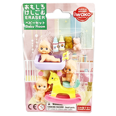 Iwako 造型橡皮擦 Q比嬰兒房 Set, 1組