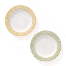 Paulmarken Heritage 22公分盤子2件組, 1套, 黃色, 綠色, 盤子2款