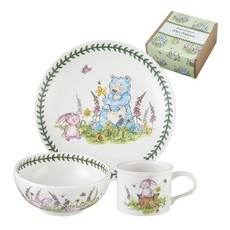 포트메리온 미니메리온 토끼와 곰 세트 3p, 토끼, 곰, 접시 + 볼 + 머그컵, 1세트