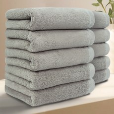 Terrique 頂級飯店毛巾 200g 40支 精梳棉, 10個, 淺灰色