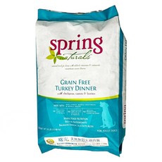 spring 曙光 天然犬餐食 乾飼料 24lb, 無穀火雞肉, 10.88kg, 1袋