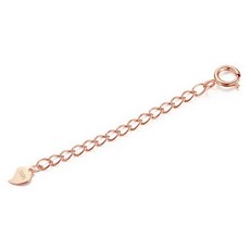 마다꾸미 925실버 목걸이 팔찌 연장 체인 줄 5cm, 로즈골드 하트, 1개