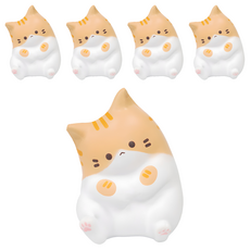 agaplus 鬆軟棉花糖貓咪起司捏捏樂, 5個