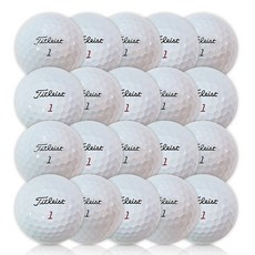 타이틀리스트 PRO V1 V1X 혼합 로스트볼 1등급 42.67mm, 화이트, 20개입, 1세트