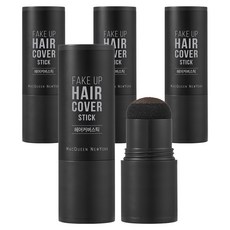 맥퀸뉴욕 페이크 업 헤어 커버 스틱 2.5g, 내추럴블랙, 4개