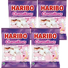 HARIBO 棉花糖 粉色&白色, 150g, 4包
