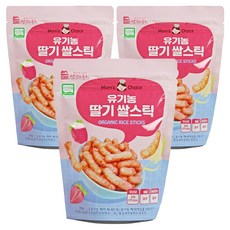 맛있는풍경 유기농 쌀스틱, 딸기, 30g, 3개