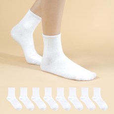 Chacks 女性用 高級加固襪頭 中筒 束口襪 8雙組