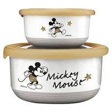 MICKEY MOUSE 米奇 經典米奇不鏽鋼保鮮碗組, 1組