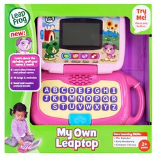 LeapFrog 跳跳蛙 新版我的小筆電, 4種學習模式, 內建小遊戲及音樂, 了解電腦基礎操作, 粉色, 1組