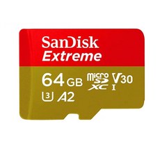 SanDisk 晟碟 Extreme microSDXC 記憶卡 V30/U3/C10/A2/UHS-I/170MB/80MB/s 讀/寫, 64GB, 1個