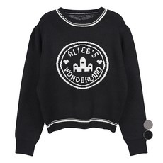 PLASTIC ISLAND 女款撞色提花針織衫 PQ4KL661