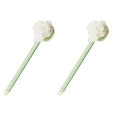 Allode 柔軟刷毛身體沐浴刷, TYPE01 綠色, 1個, 2入