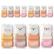 動物滾輪橡皮擦 4種組, 混合顏色, 3套