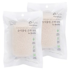 Only Jeju ISLAND 蒟蒻沐浴海綿 長方形, 單色, 2個