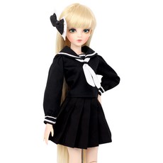 球形關節娃娃水手服 60cm, 黑色的