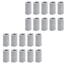 Launf 柔軟運動手指保護套, 灰色, 20個