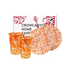 크로우캐년홈 플랫 플레이트 2p + 텀블러 2p 세트, 오렌지마블, 1세트